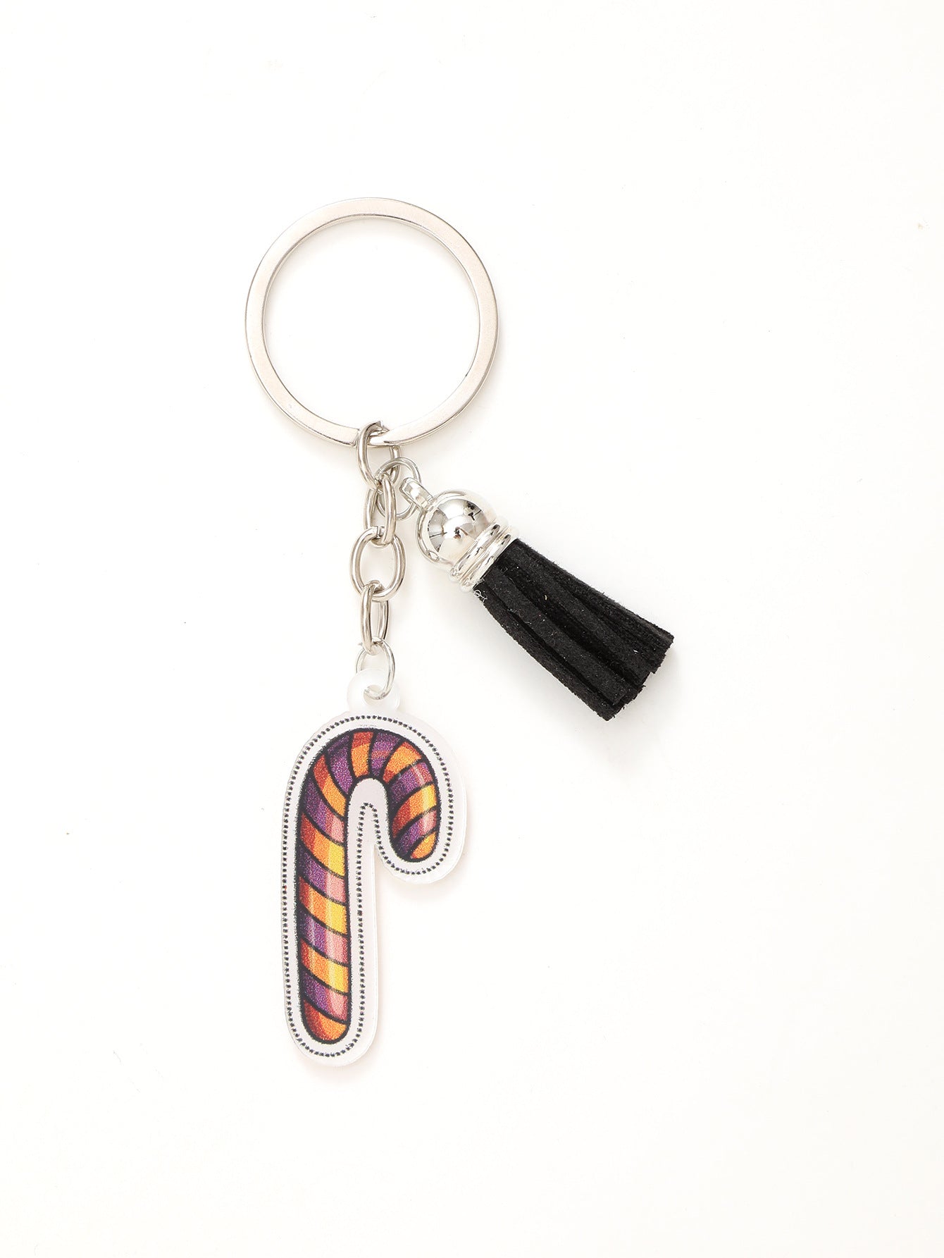 Wholesale Halloween Funny Acrylic Bat Pumpkin Head Witch Tassel Keychain